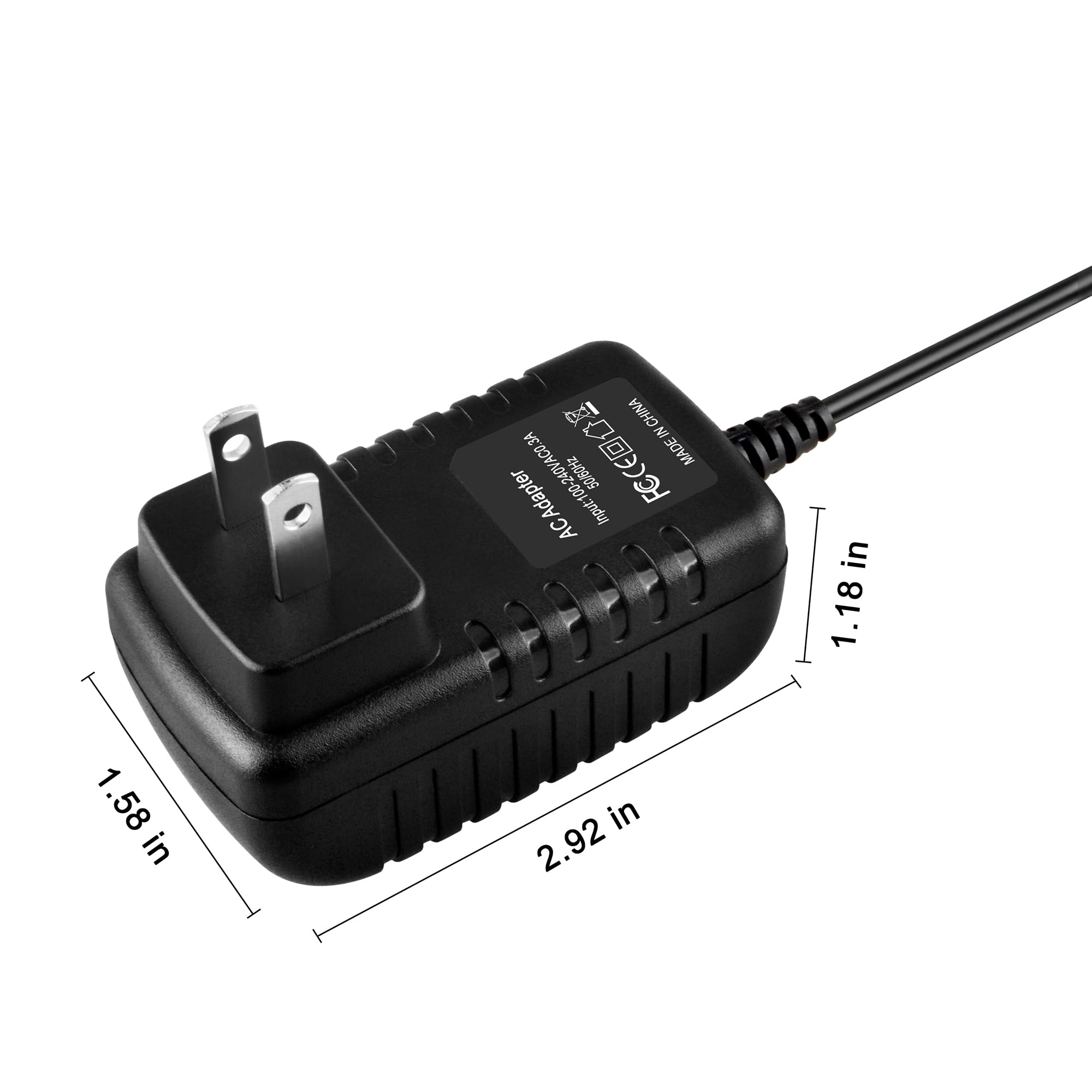 PK Power AC/DC Adapter for Milwaukee M12 Job Site Radio - Black Wall Charger Cable