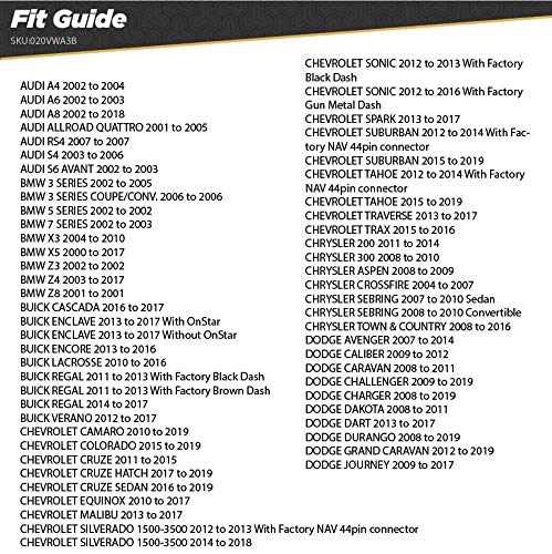 Scosche VWA3B Antenna Adapter for Aftermarket Car Stereo Compatible with Select 2001 19 Domestic and European Vehicles   Car Radio Antenna Adapter   Car Audio Adapter   See Vehicle Fit Guide in Images
