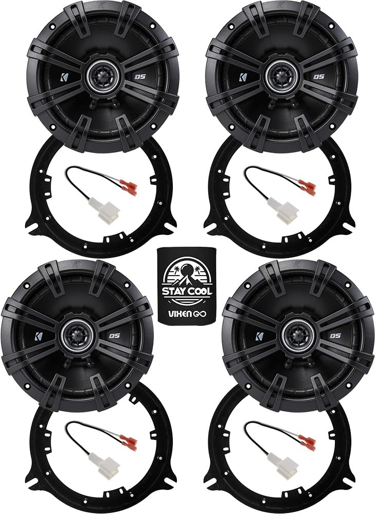 KICKER Front and Rear Door 6.5 Speakers Kit for Nissan Altima 2010-2024 Upgrade Kit - 2 Pairs of DS Series 6 1/2 Inch Coaxial Sp