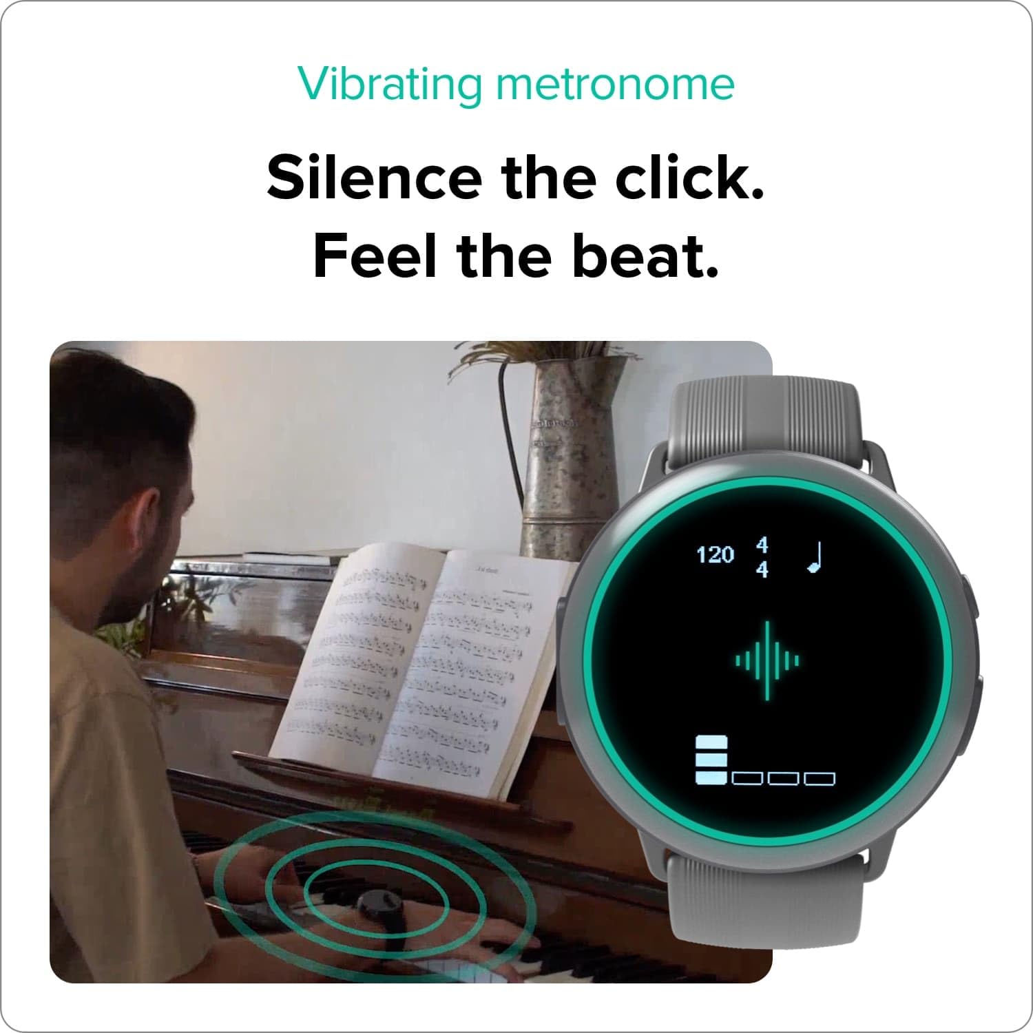 Soundbrenner Core 2, Music Practice Companion For All Musicians With Vibrating Metronome, Practice Tracker, Chromatic Tuner, Dec