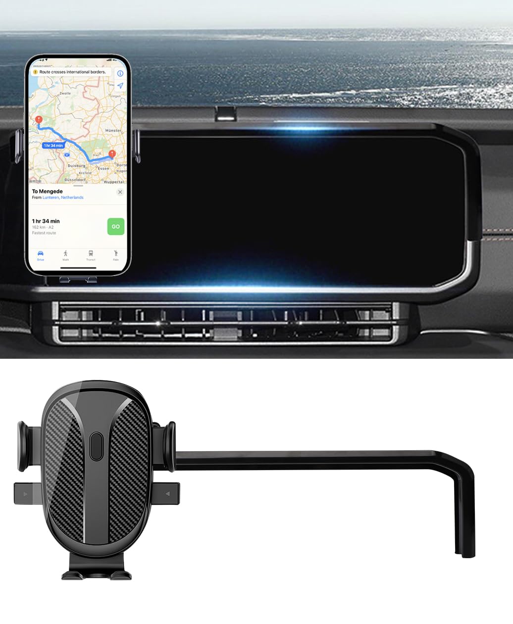 Kephth Car Phone Holder For Jeep Wrangler Accessories 2024 2025 Dash Mount Cell Phone Holder For Most Smartphones Auto Interior 