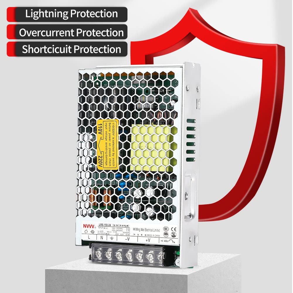 Nvvv Lrs-150-24 Switching Power Supply 24V 6.5Amp Enclosed Switchable Power Supply