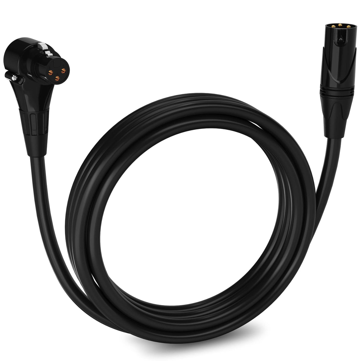 Lyxpro 10 Feet Right Angle Xlr Female To Male 3 Pin Mic Cord For Powered Speakers Audio Interface Professional Pro Audio Perform