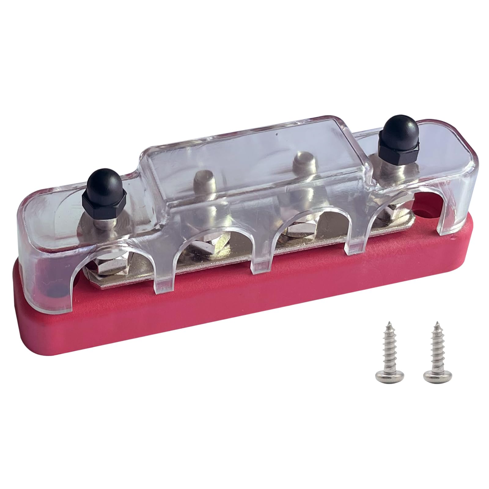 4 Terminals Bus Bar, Ampper 4.2'' Power Distribution Block Brass Battery Busbar Junction For Car Vehicle Rv Truck Marine Boat Au