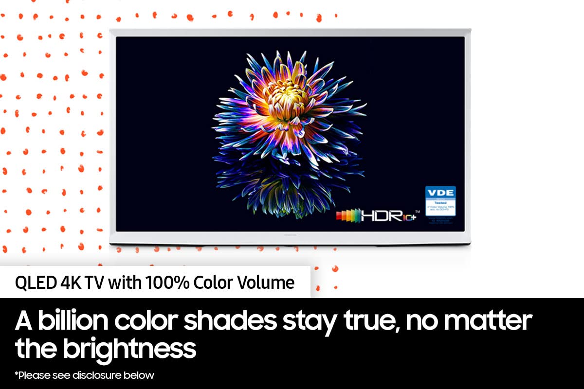 Samsung 65-Inch Class The Serif Ls01B Series - Qled 4K, I-Shaped Design, Anti-Reflection Matte Display, -Portable Easel -Stand,