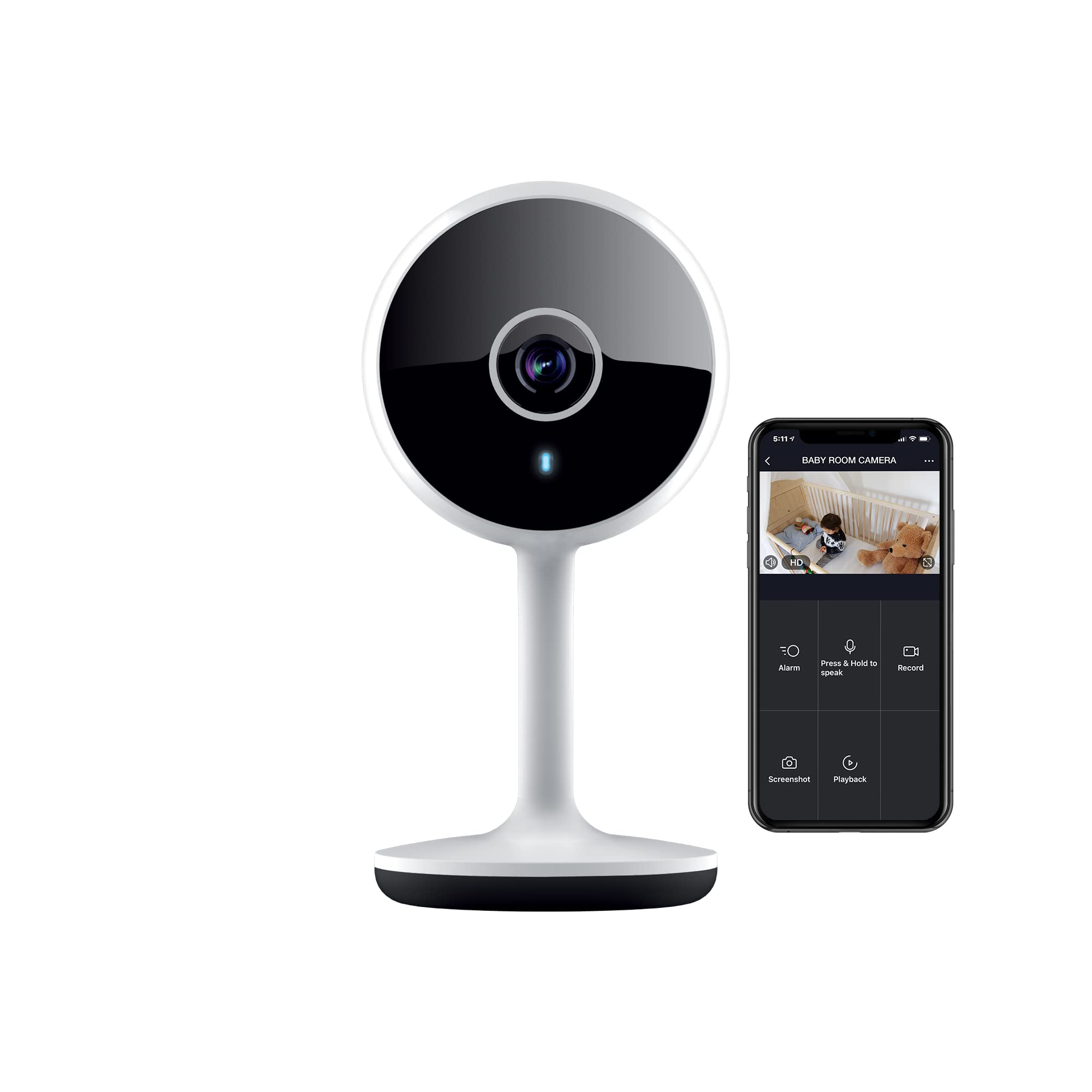 Geeni Vivid Indoor Smart WiFi Security Camera  1080p HD Surveillance with 2Way Speaker, Motion Sensor, and Night Vision  Comp