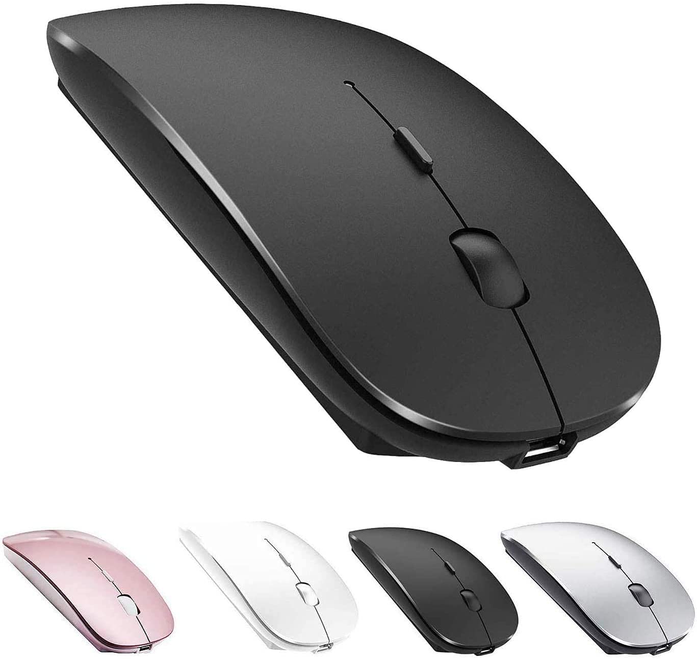 Zeru Bluetooth Mouse,Rechargeable Wireless Mouse For Macbook Pro/Macbook Air,Bluetooth Wireless Mouse For Laptop/Pc/Mac/Ipad Pro
