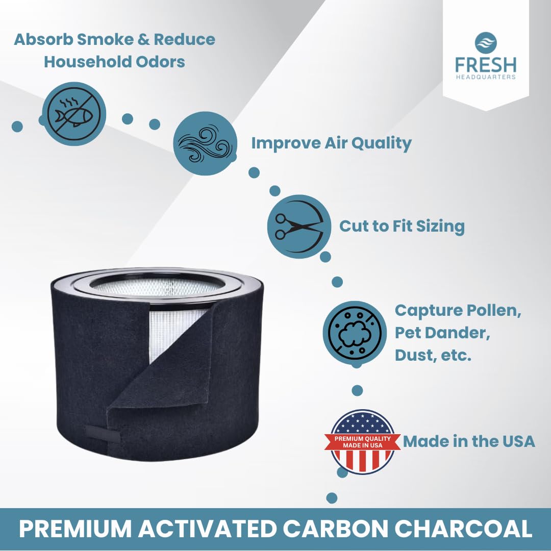 Honeywell 50100, 50150, 50200, 50250, 50300 Air Purifiers Compatible Pre Filter Deodorizes Air And Removes Odors With Activated