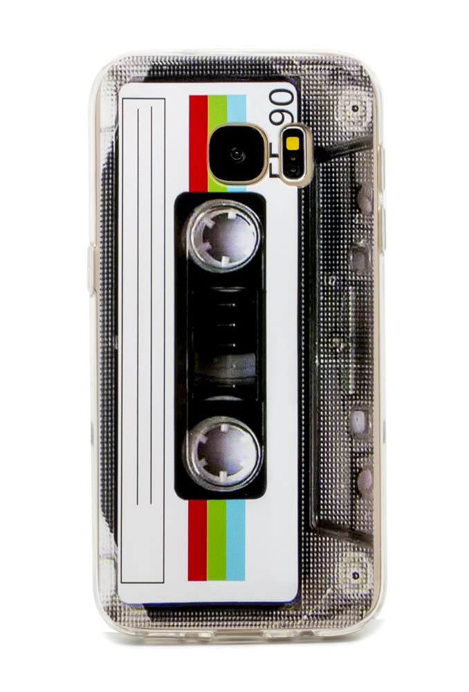 Fateam Case For Galaxy S7, Matte Finish With Tpu Soft Bumper Retro Cassette Tape Case Compatible With Samsung Galaxy S7 2016 Rel