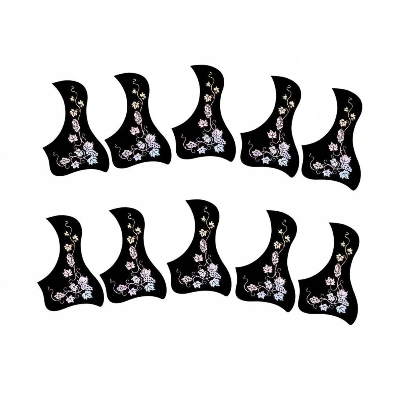 Atorse 10 Pieces SelfAdhesive Sound Hole Pickguard Safeguarding Guitar Sound Hole Cover Thin Guitar Pickguard Flexible, Grape