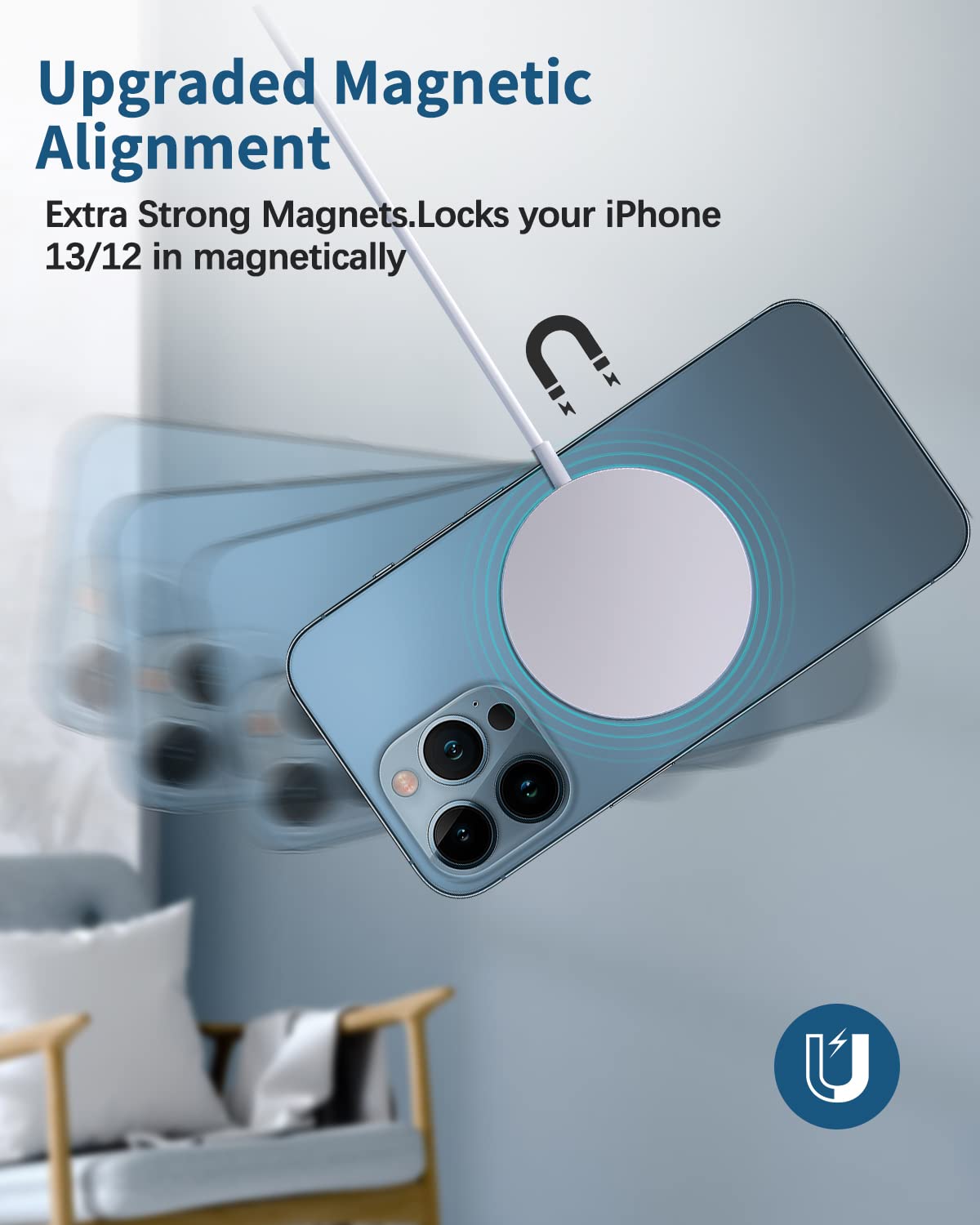 Txxtol Magnetic Wireless Charger Mag Safe Charger For Iphone 16/15/14/13/12 Series Convertible Magnet Wireless Charging Stand/Pa