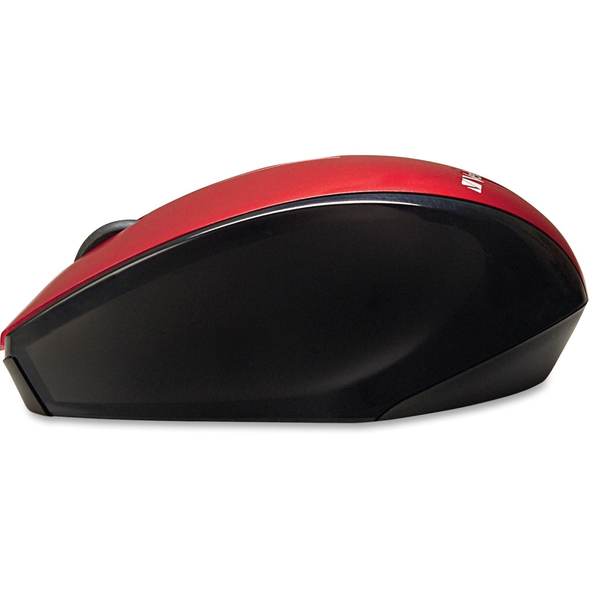 Verbatim Wireless Multi Trac Mouse 2.4Ghz With Nano Receiver   Ergonomic, Blue Led, Portable Mouse For Mac And Windows   Red