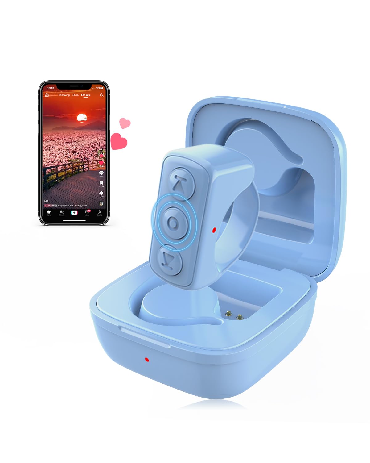 Inncnn Remote Scrolling Ring For Tiktok, Bluetooth Page Turner For Ipad Iphone, Scroller Remote For Tik Tok, Camera Shutter Remo