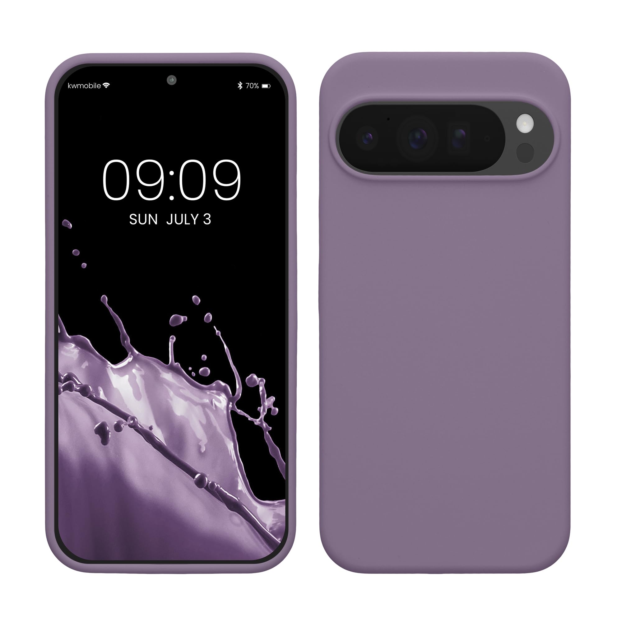 kwmobile Case Compatible with Google Pixel 10 Pro XL Case - TPU Silicone Phone Cover with Soft Finish - Pale Iris
