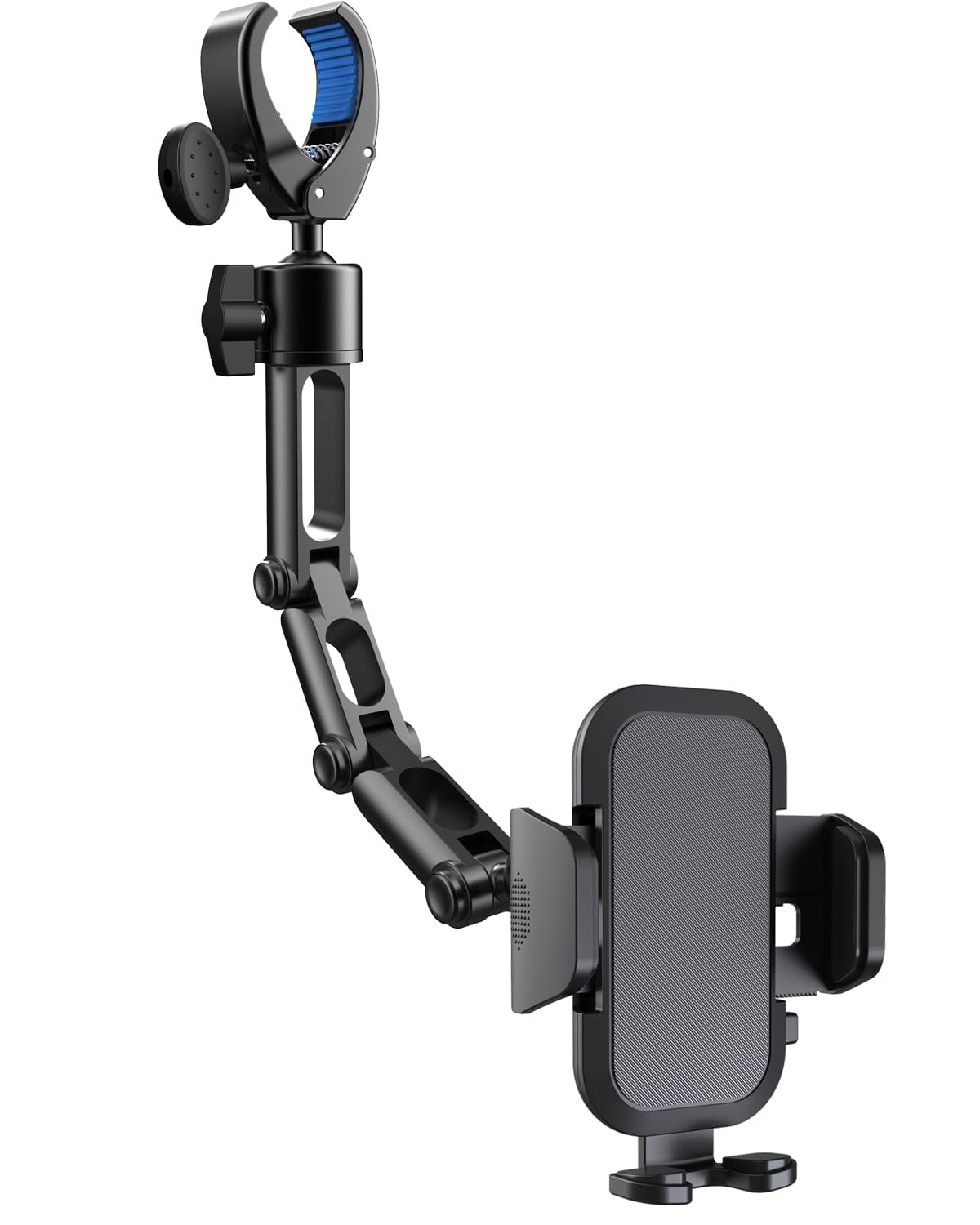 Upgraded Phone Holder For Your Car, Rear View Mirror Phone Holder - Aluminum Alloy Mount Multi-Angle Adjustment Rotatable And Re