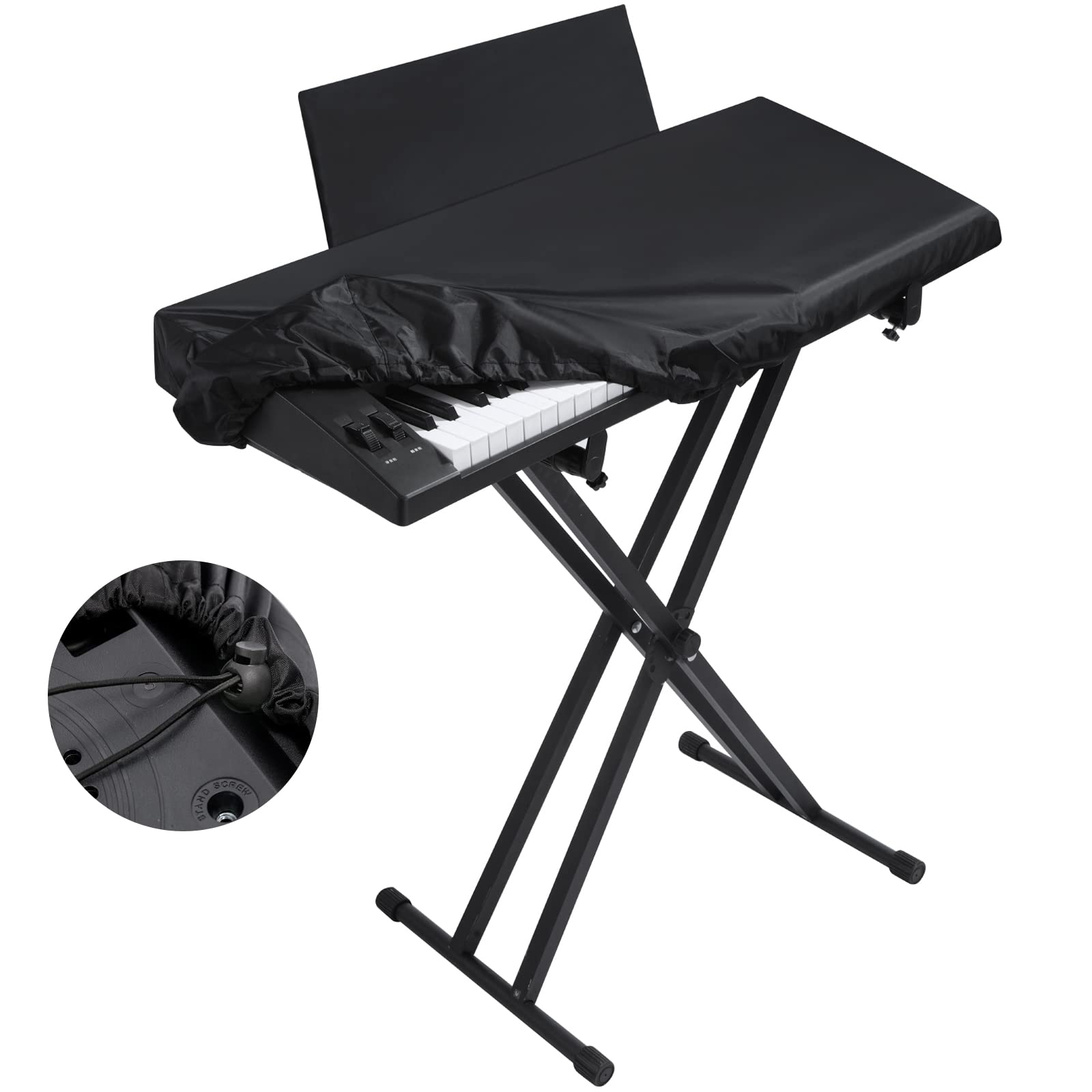 Piano Keyboard Dust Cover, Water Proof Stretchy Electric Piano Keyboard Covers For Digital Electric Pianos, Full Cover Elastic L