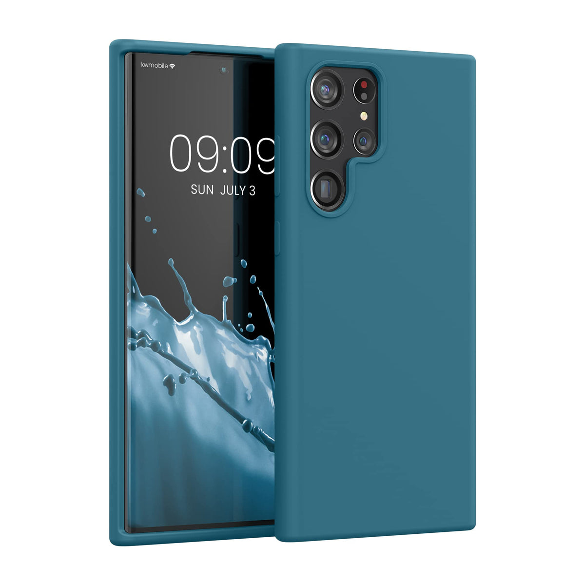 Kwmobile Case Compatible With Samsung Galaxy S22 Ultra Case   Tpu Silicone Phone Cover With Soft Finish   Teal Matte