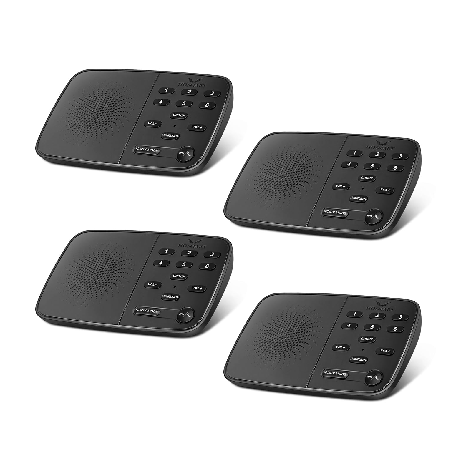 Hosmart Ultraspeak Intercoms Wireless For Home, Full Duplex Wireless Intercom System For Home Use, House Intercom Two Way Real Time Intercom System For Business With 1200 Feet Range (4 Stations)