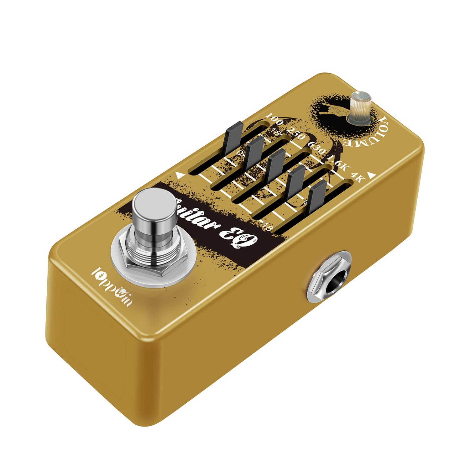 IOppWin Guitar Pedals, 5-Band Guitar Graphic Equalizer Pedal with Master Level Control - True Bypass & Metal Shell