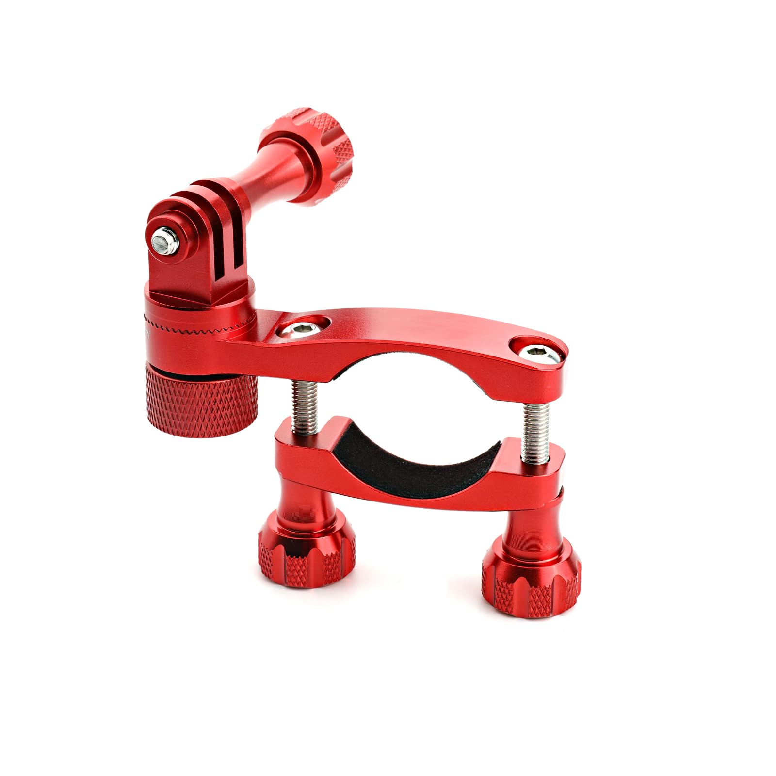 Forevercam Bike Handlebar Mount For Gopro Hero 13/12/11/10/9/8/Insta360/Akaso/Dji Osmo Aluminum Bike/Motorcycle Mount 360�Rotation And Lock Any Direction(Red)