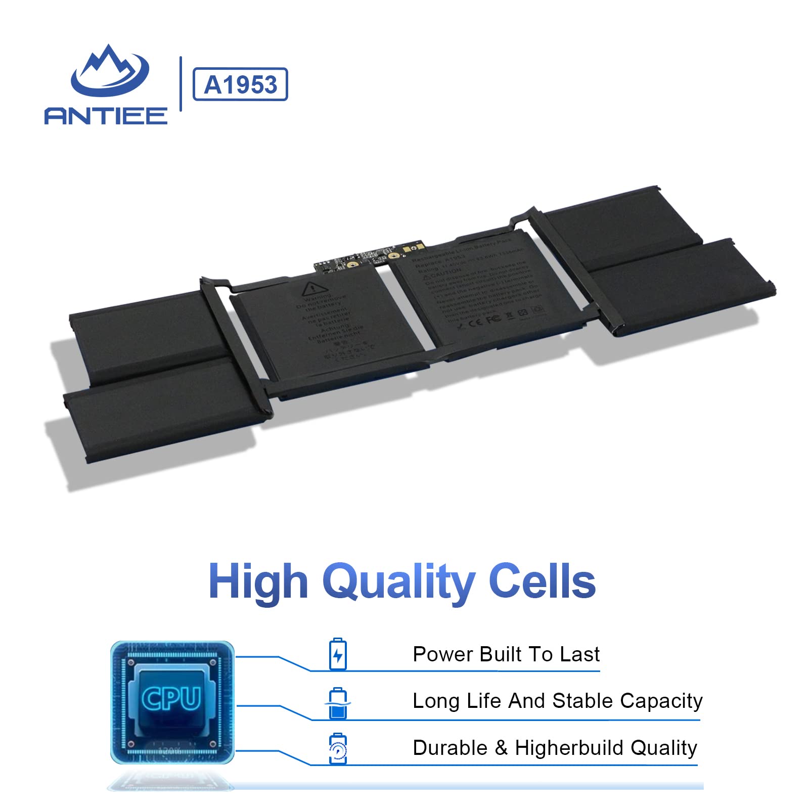 Antiee A1953 A1990 Battery Replacement For Macbook Pro 15'' Mid 2018 2019 Emc 3215 Emc 3359 Touch Bar Mv902Ll/A Mv912Ll/A Mv922L