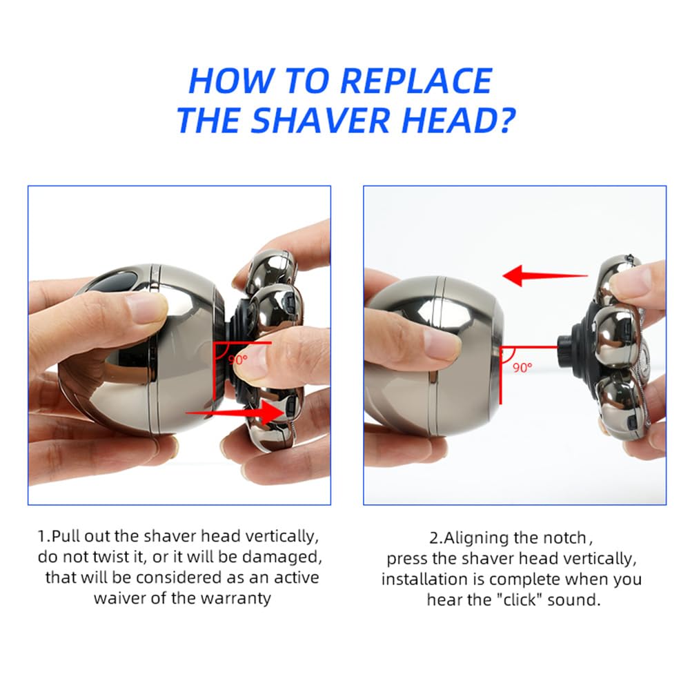 Head Shaver For Men, 5 In 1 Waterproof With Lcd Display Bald Head Shavers For Men, Wet Dry Electric Razor For Men, 7Dusb Recharg