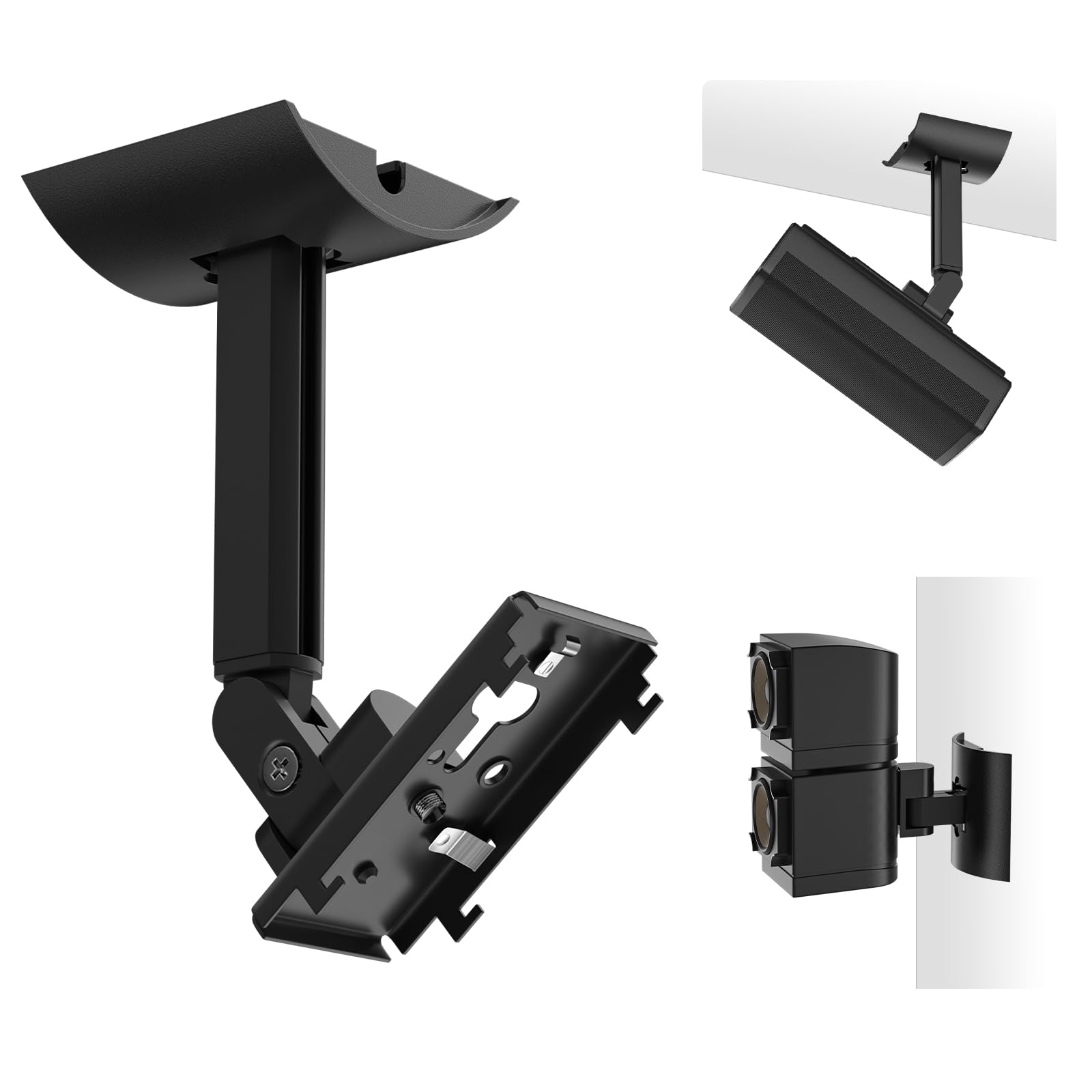 (2 Pack) Adjustable Speaker Wall Mount For Bose Cube Speaker, Ceiling & Wall Mount For Bose Ub 20, Ub 20 Series Ii, Wb 50 Ii, Li