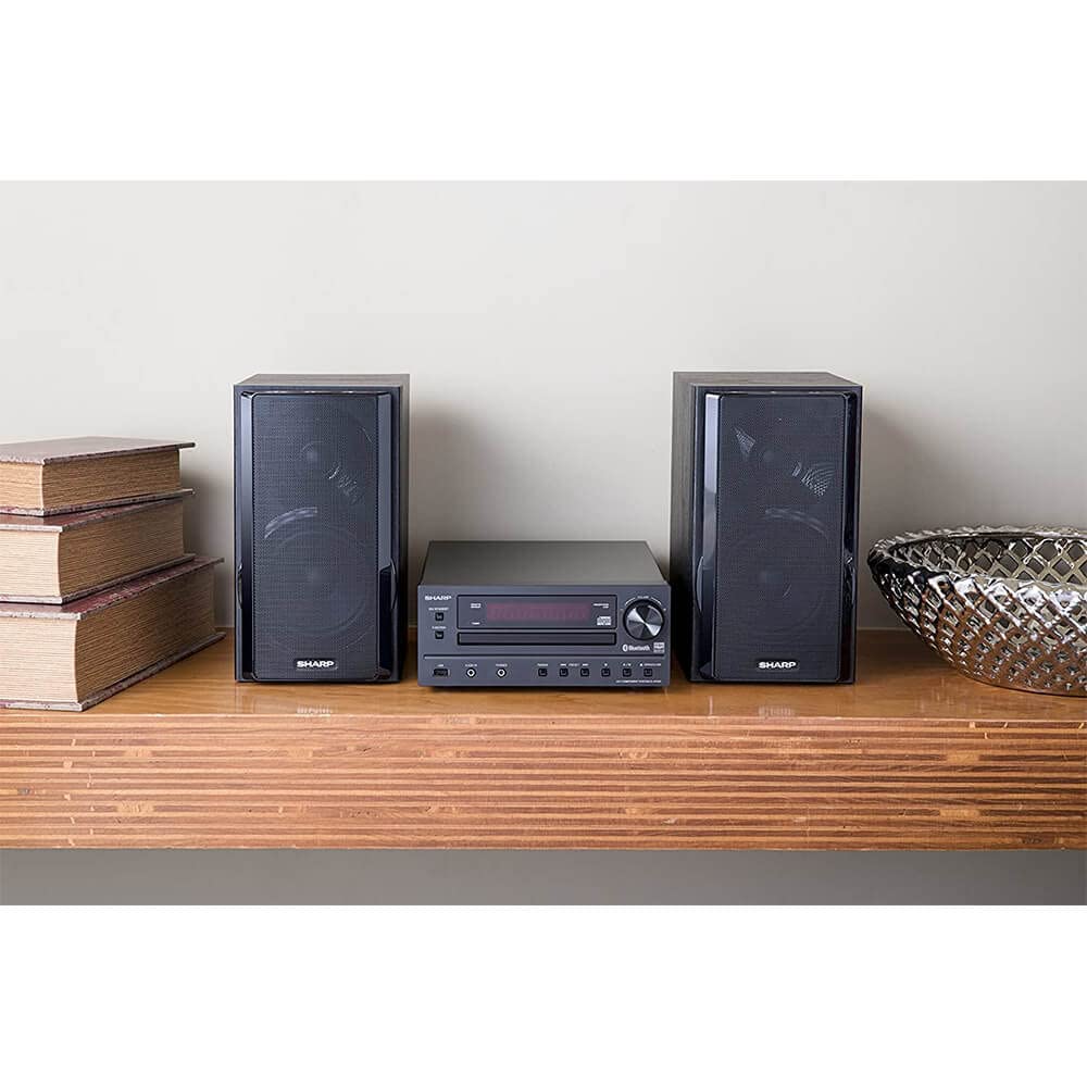 Sharp Xl Hf203B Hi Fi Component Stereo Speaker System With High Resolution Audio