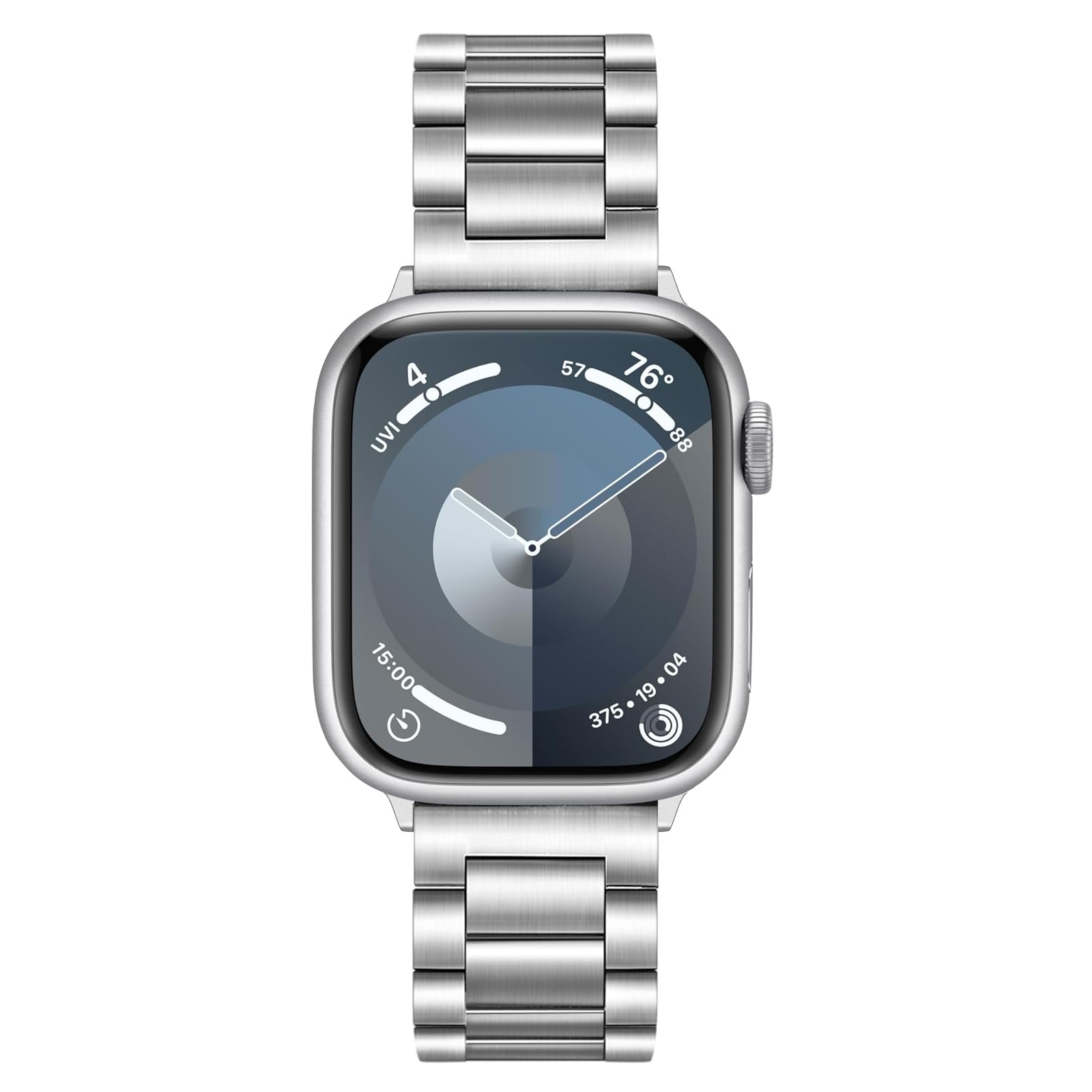 Trumirr Band For Apple Watch Series 9 8 7 41Mm Silver, Solid Stainless Steel Watchband Replacement Strap For Iwatch Se Series 8