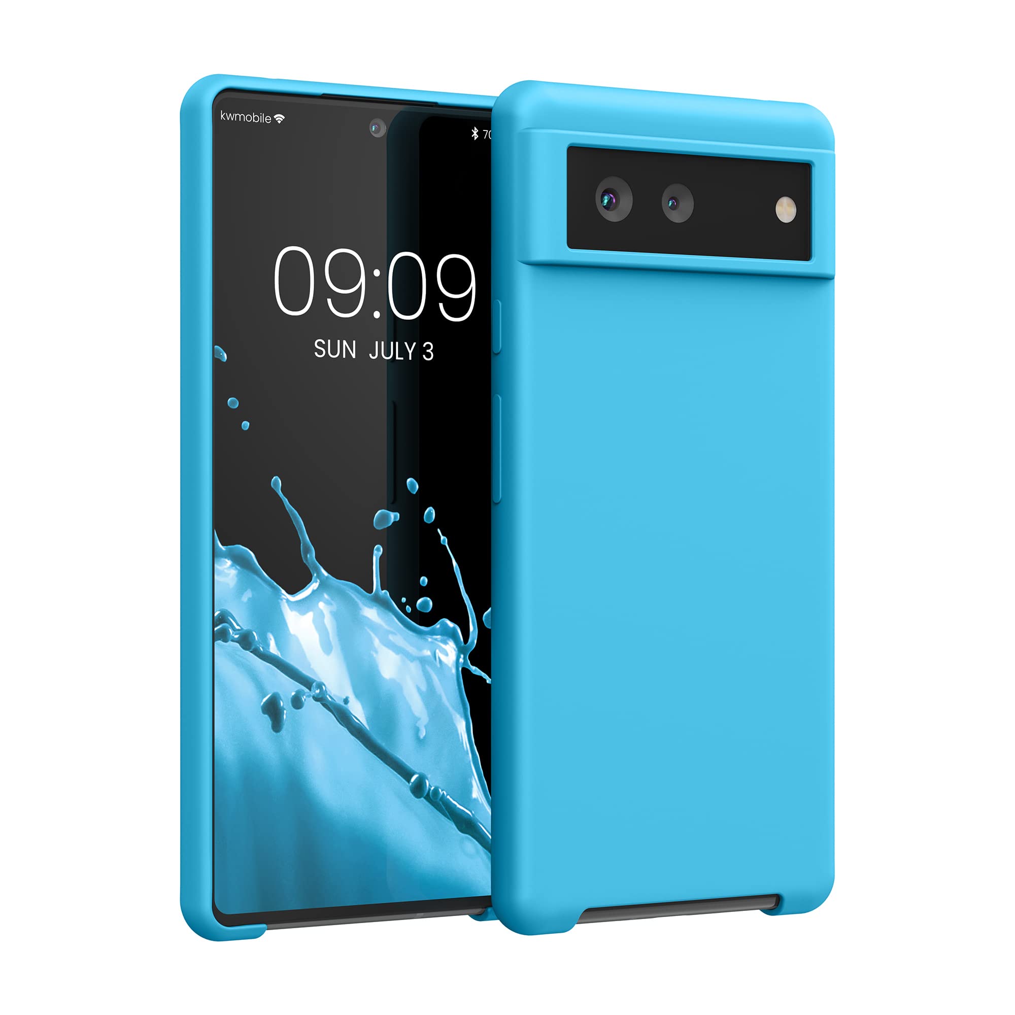 kwmobile Case Compatible with Google Pixel 6 Case - TPU Silicone Phone Cover with Soft Finish - Ocean Blue