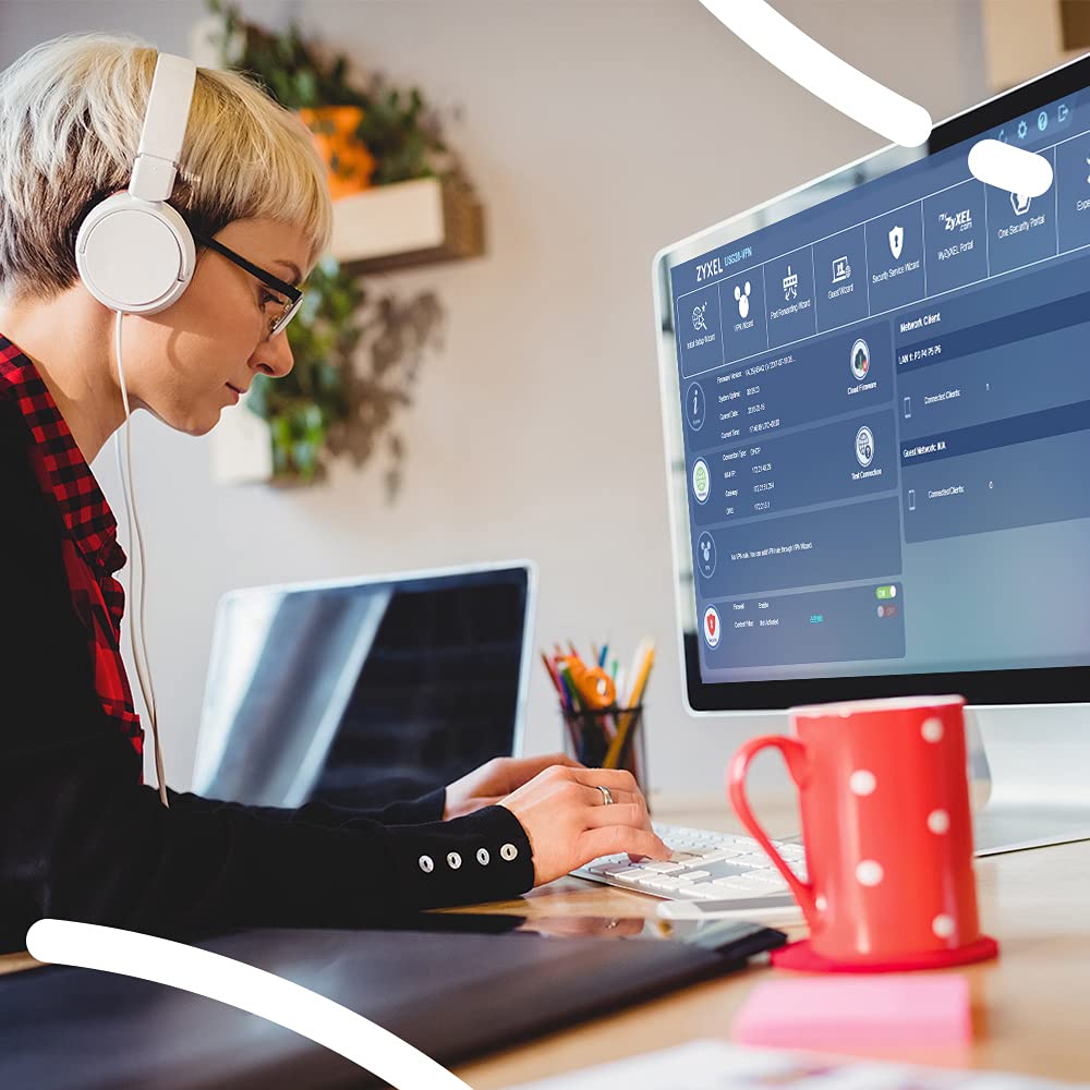 Zyxel Next Generation Vpn Firewall With 1 Wan, 1 Sfp, 4 Lan/Dmz Gigabit Ports And 802.11Ac/N Wifi [Usg20W-Vpn]