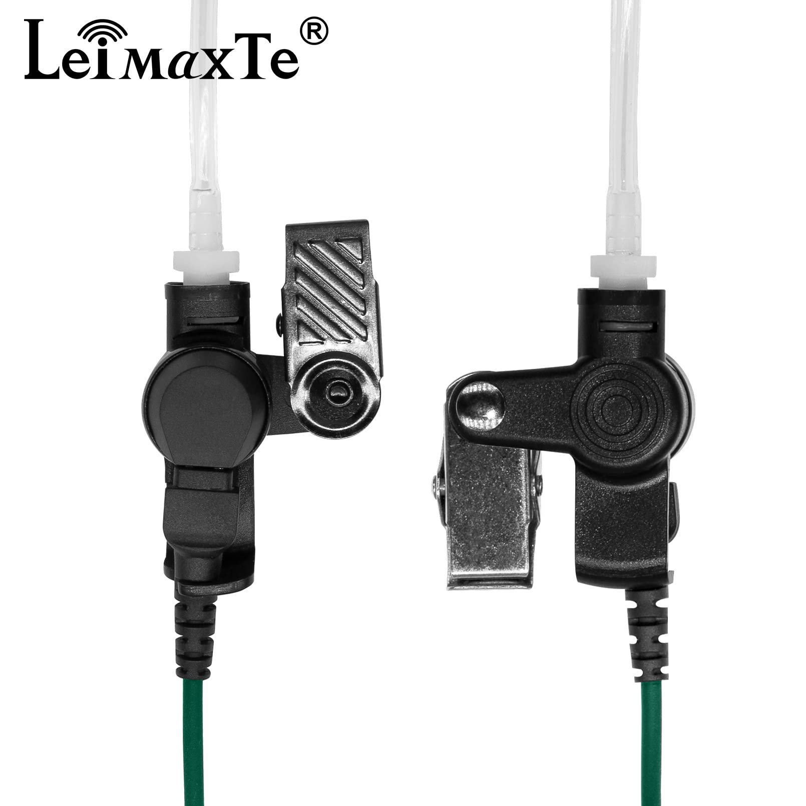 Leimaxte Two Way Radio Headset Compatible With Baofeng, Kenwood 2 Pin Walkie Talkie Surveillance Acoustic Tube Earpiece With Mic Ptt, Camouflage Cable