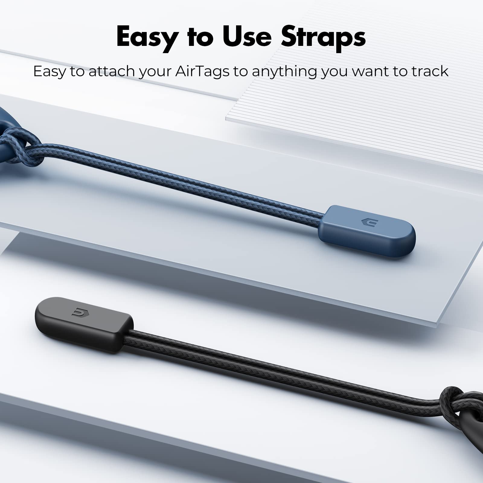 Unbreakcable Apple Airtag Holder With Strap  4 Pack [Fit Tightly Design] [Easy To Install] [Hold Air Tag Securely] Waterproof Tp