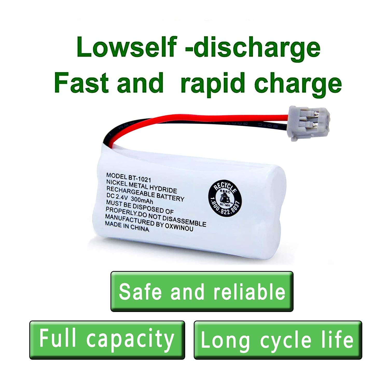 Oxwinou Bt 1021 2.4V 300Mah Cordles Phone Battery Compatible With For Uniden Uniden 6.0 Bt 1016 Bt 1008 Bt 1025 Bbtg0847001 Bbtg