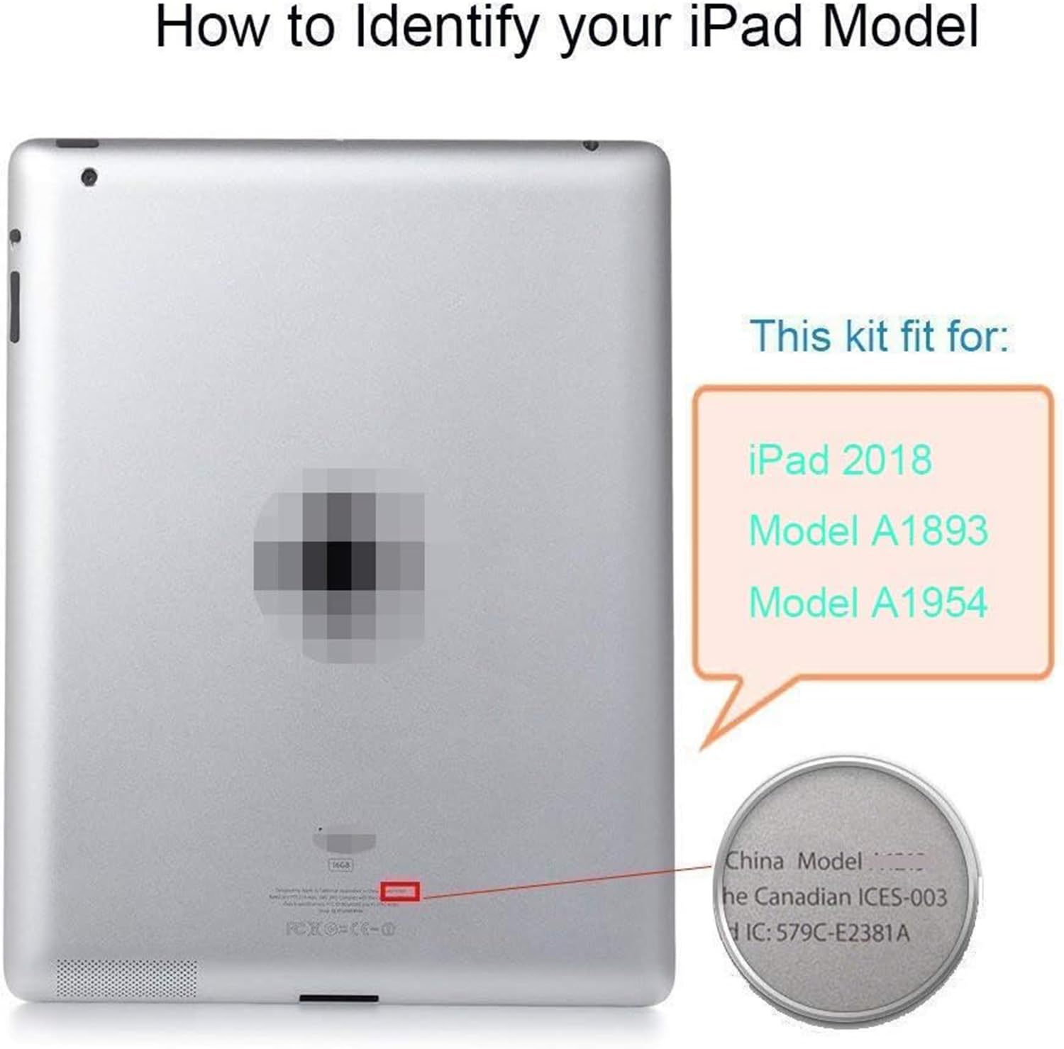 White Touch Screen Digitizer Repair Kit For Ipad 9.7'' 2018 Ipad 6 6Th Gen A1893 A1954 Front Glass Replacement (Without Home But