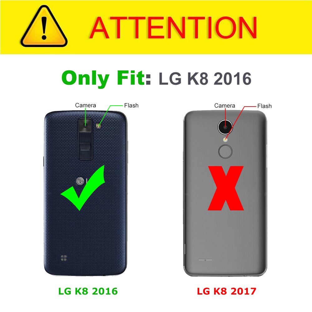 J&D Case Compatible For Lg Phoenix 2 / Lg Escapte 3 / Lg K8 2016 Case, Heavy Duty Dual Layer Hybrid Shock Proof Protective Rugge