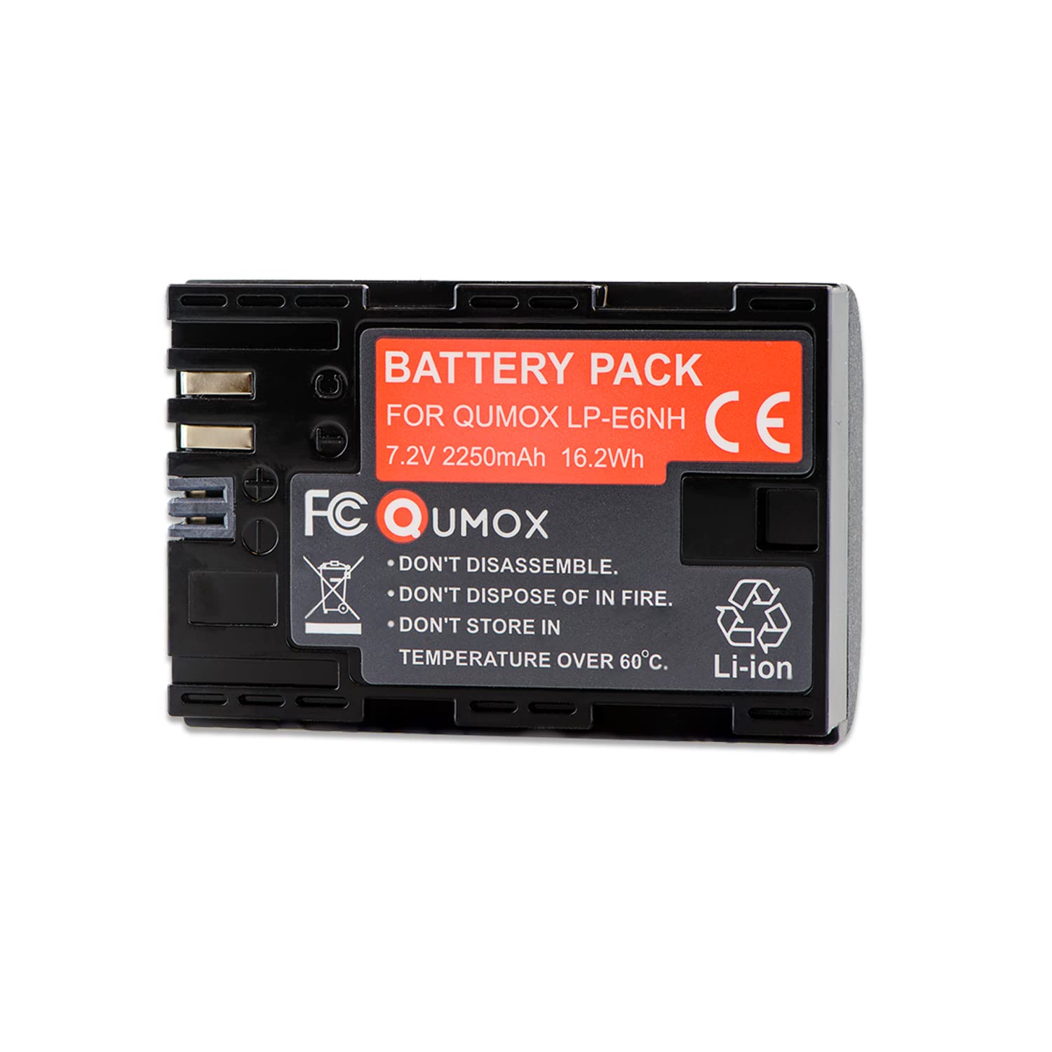 Qumox Lp E6Nh Camera Battery For Canon Eos 5D Mark Ii/Iii/Iv, 5Ds, 5Ds R, 6D, 6D Mark Ii, 7D, 7D Mark Ii, 70D, 80D, 90D, R, R5,