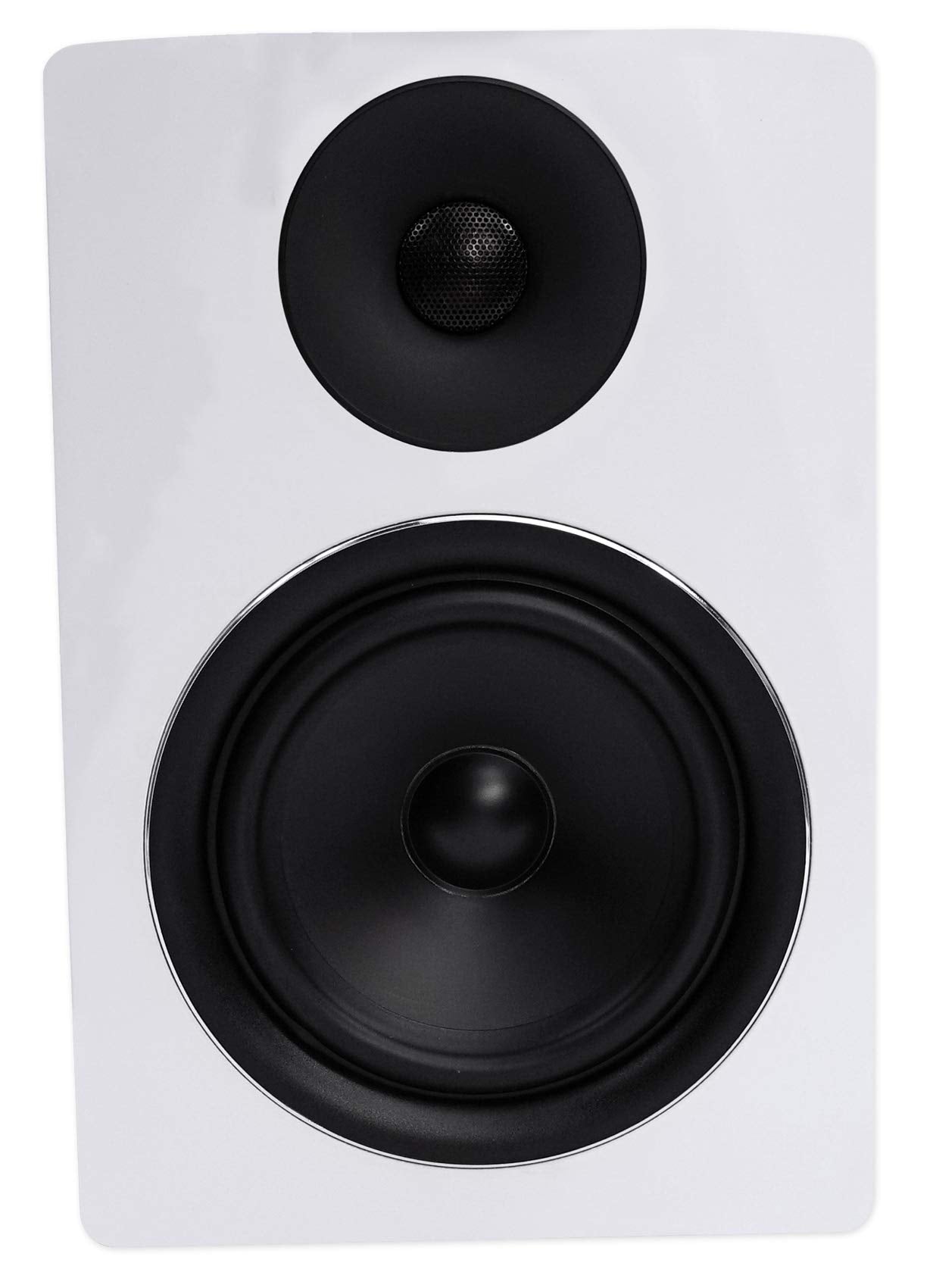 Rockville Apm6W Powered Usb Studio Monitor Speaker Pair In White, 6.5'', 2 Way, 350W, Eq, Mdf Wood, Rca/Xlr, Perfect For Studios