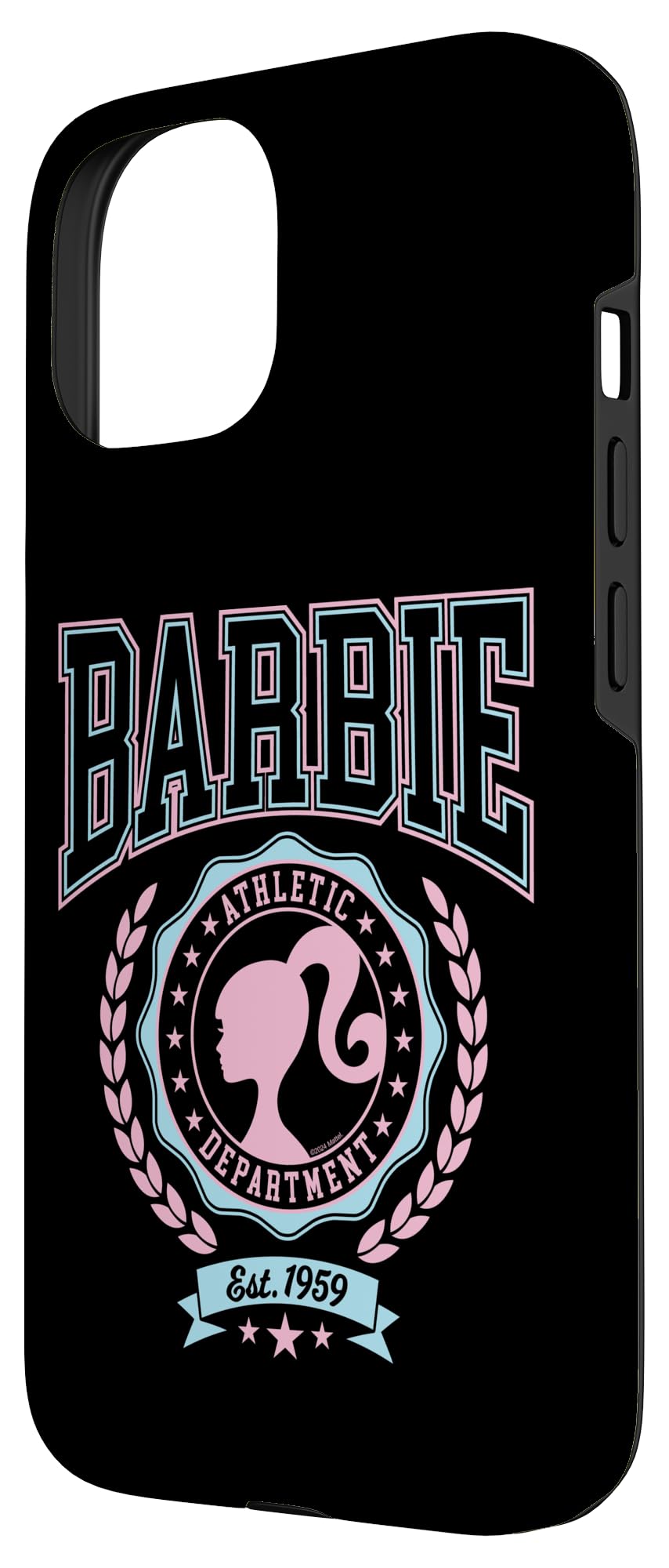 Iphone 15 Barbie   Varsity Athletic Department Silhouette Logo Case
