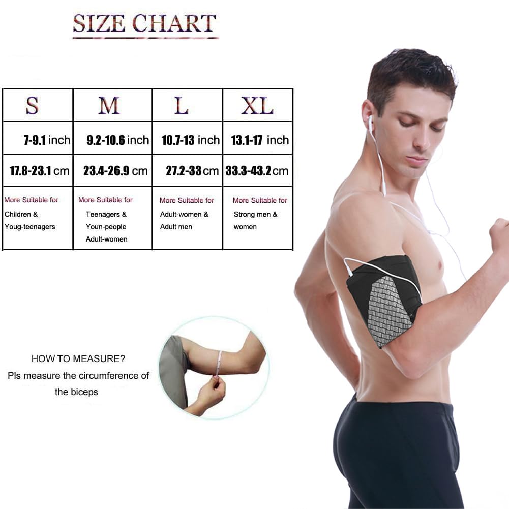 Cell Phone Armband For Running, Sports Armband For All Phones Fitness And Gym Workouts Universal (Iphone X/8/7/6/Plus,Samsung Ga