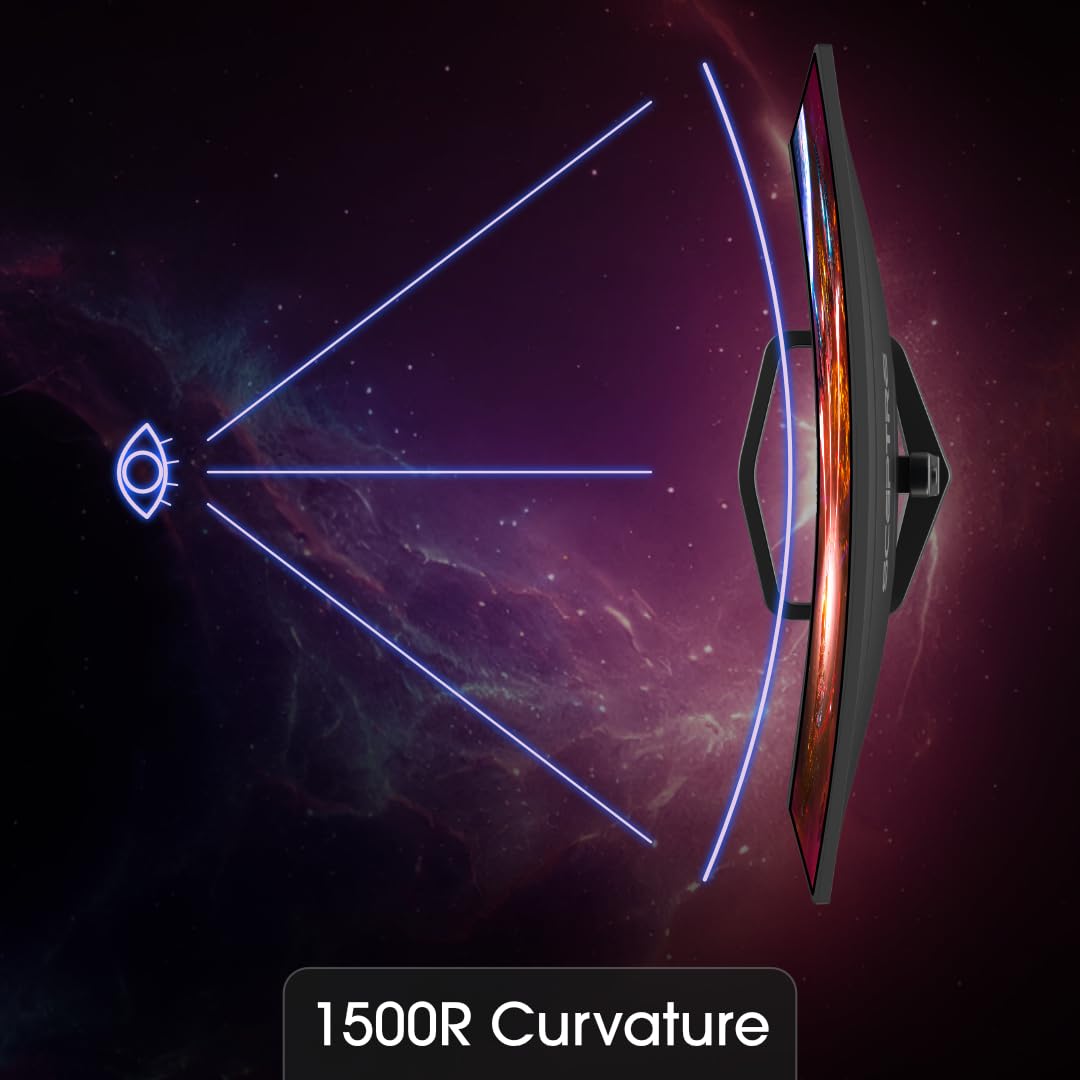 Sceptre 27 Inch Curved Gaming Monitor Up To 240Hz Displayport Hdmi 1Ms 99% Srgb Build In Speakers, R1500 Machine Black 2023 (C27