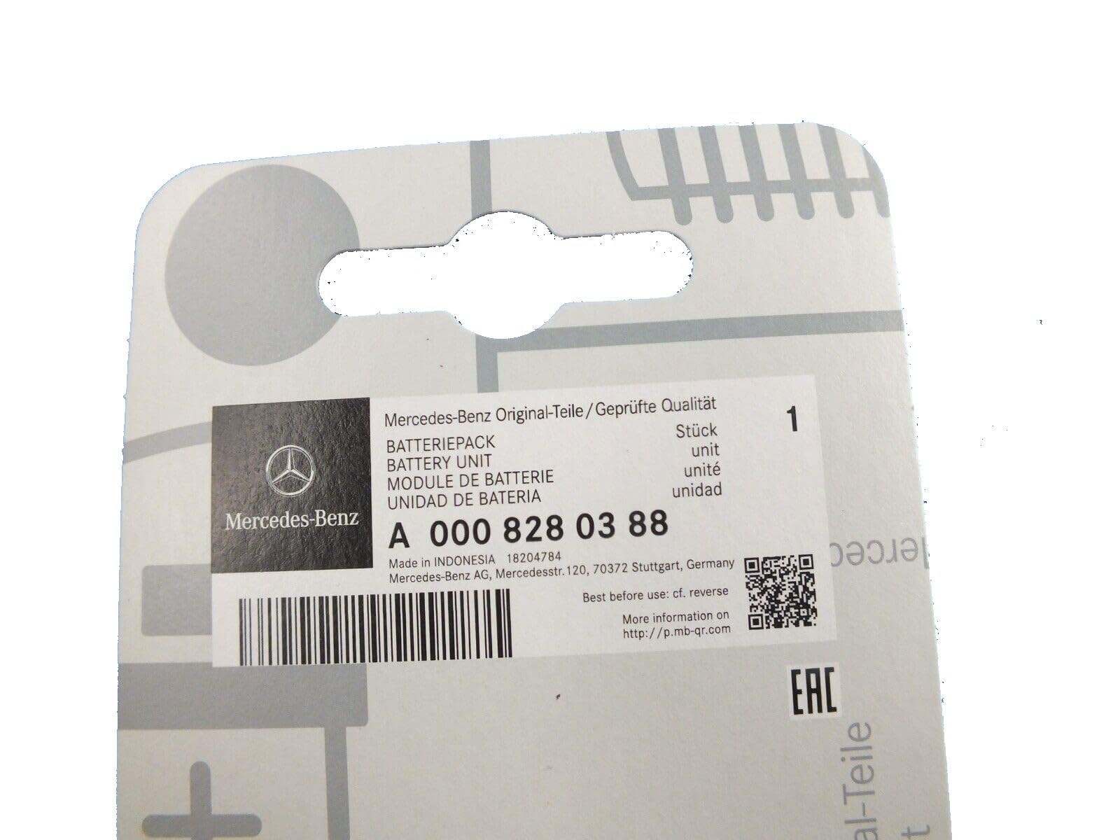 Mercedes Benz Remote Key Battery Keyless Entry Genuine Original 0000388 (2Pcs)