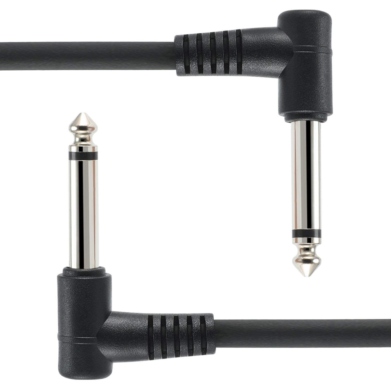 Senor Cable 6 Inch Guitar Patch Cable Black 3 Pack Guitar Effect Pedal Cables | Pedal Patch Cables | Guitar Effect Patch Cables