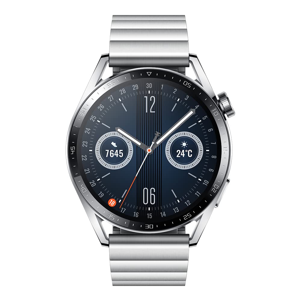 Huawei Watch Gt 3 (46Mm) Gps + Bluetooth Smartwatch (Elite Steel)   International Version, (Ob02819)