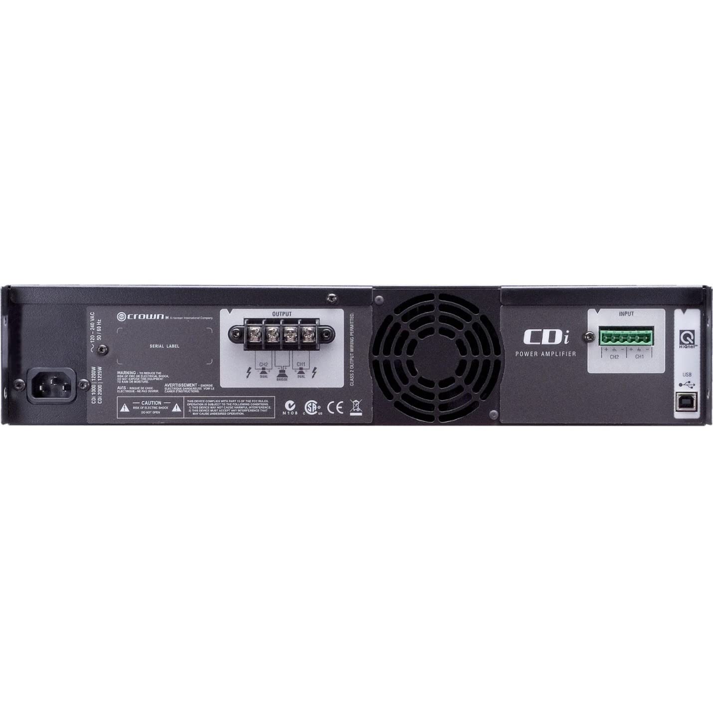 Crown Cdi 2000 Two-Channel, 800-Watt @ 4?, 70V/140V Power Amplifier