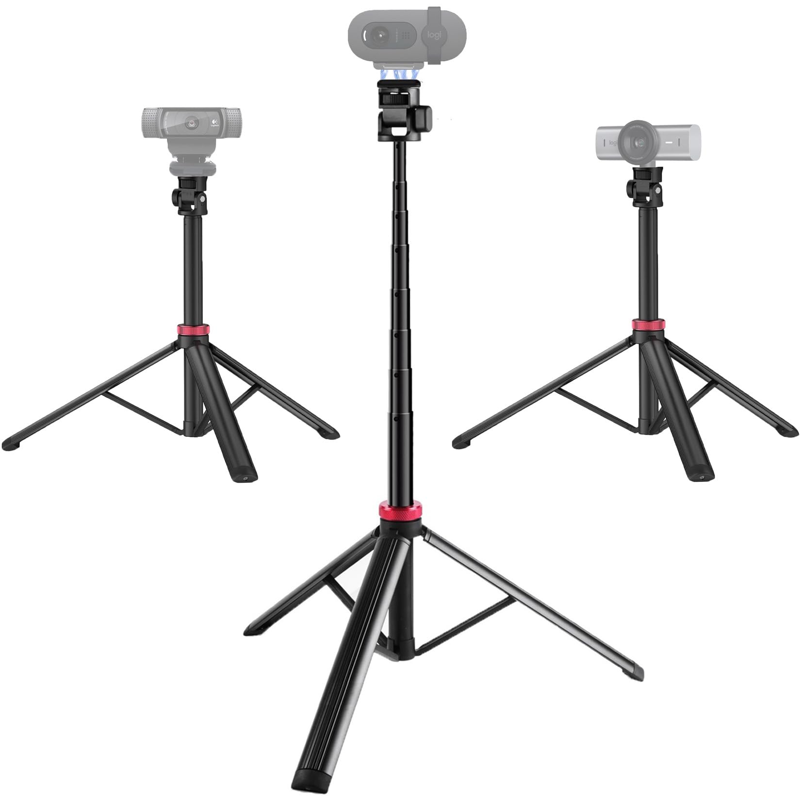 80 WebcamTripod FloorStand for Logitech Brio101 100 / Brio 301 300 / C920x / MX Brio 4K / C922x / C925e / Brio 500 / Brio 4