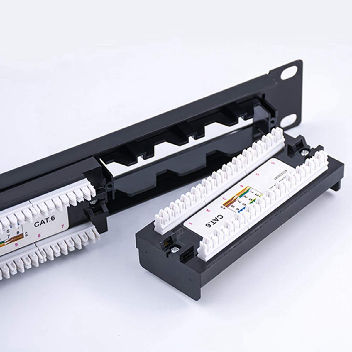 Yankok [Cat6 6 Port Replace Patch Panel] Unshielded With Coded T568A/B Ethernet Wiring Diagram For 12/24/48 Port Cat6 Patch Pane