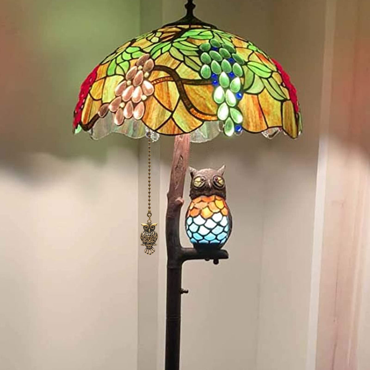 2 Pack Dotlite Vintage Owl Ceiling Fan Pull Chain Decorative Fan Strin ...