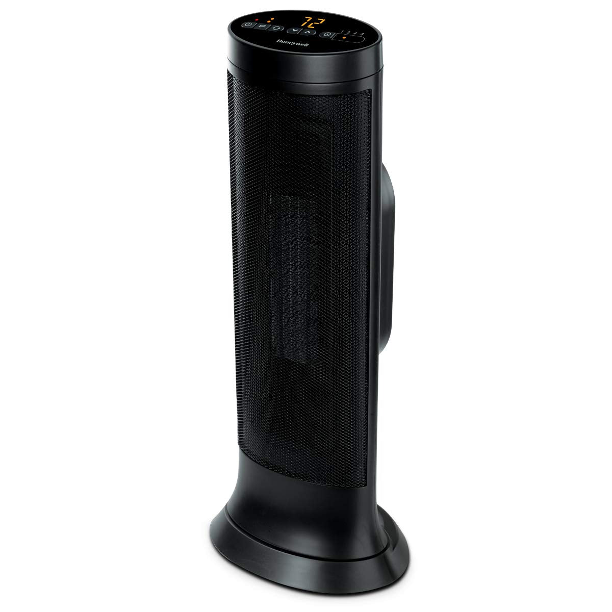 Honeywell Slim Ceramic Tower Heater, Large Room, Black - Easy to Use Ceramic Heater - Slim Space Heater with Two Heat Settings