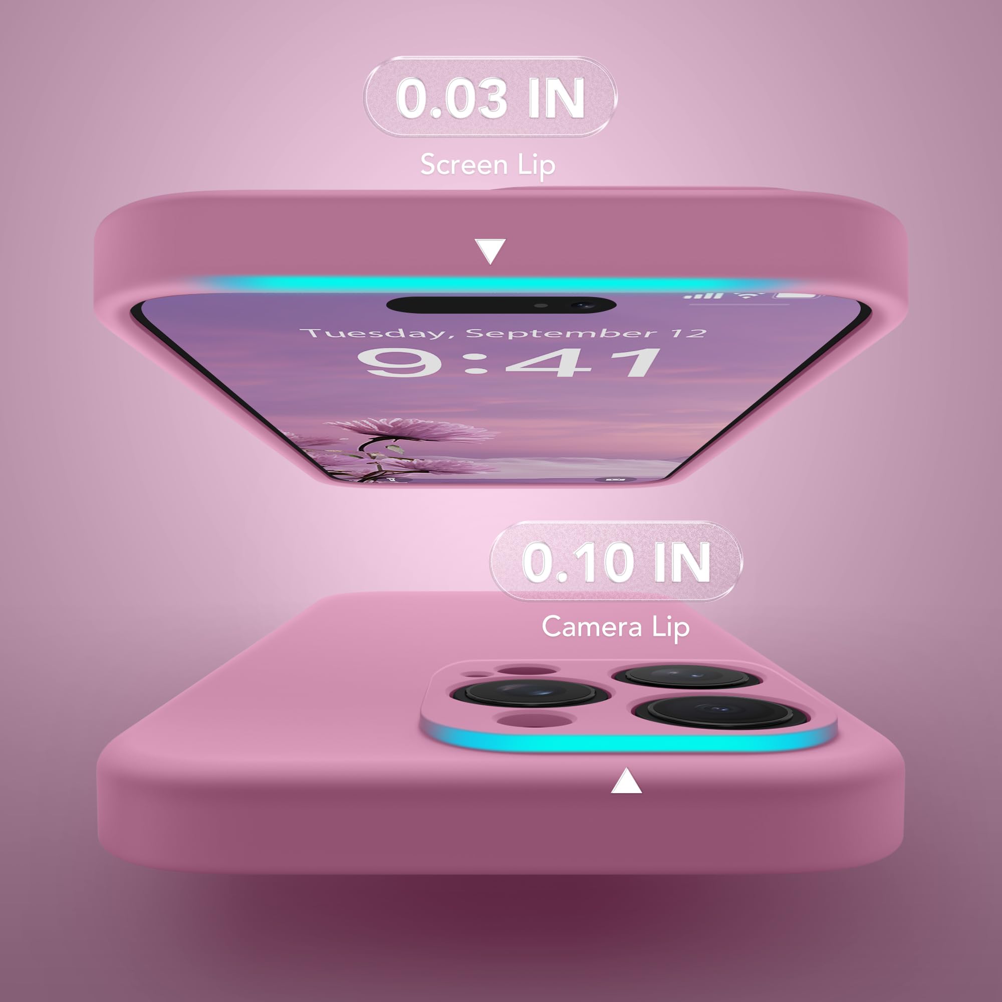 Suydanbox For Iphone 14 Pro Case Silicone, Compatible With Magsafe, [Camera Protection][2X Screen Protectors] Slim Shockproof Pr